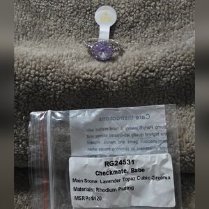 Lavender Topaz Cubic Zirconia Ring